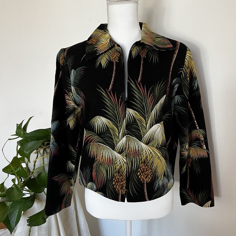 Vtg Painted Pony Jacket Blazer Women's Size Small Tropical Made in USA